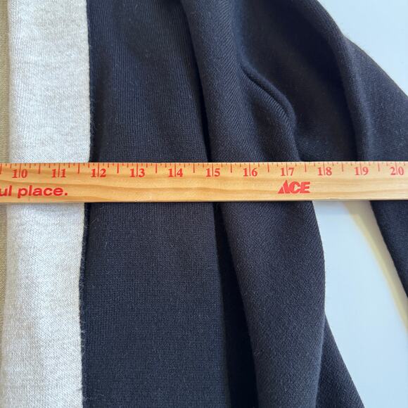 Zara Knit Black and Cream Cardigan Drape Open Front Size Medium EUC Sweater CUTE - Picture 7 of 12